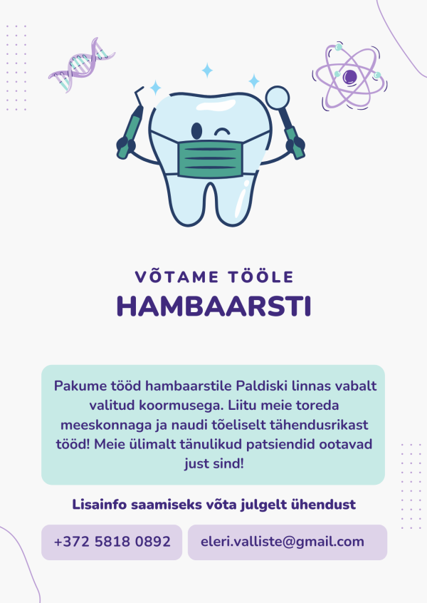 Tööpakkumine hambaarstile Harjumaal