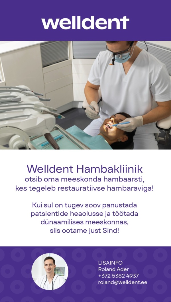 Welldent Hambakliinik pakub tööd hambaarstile