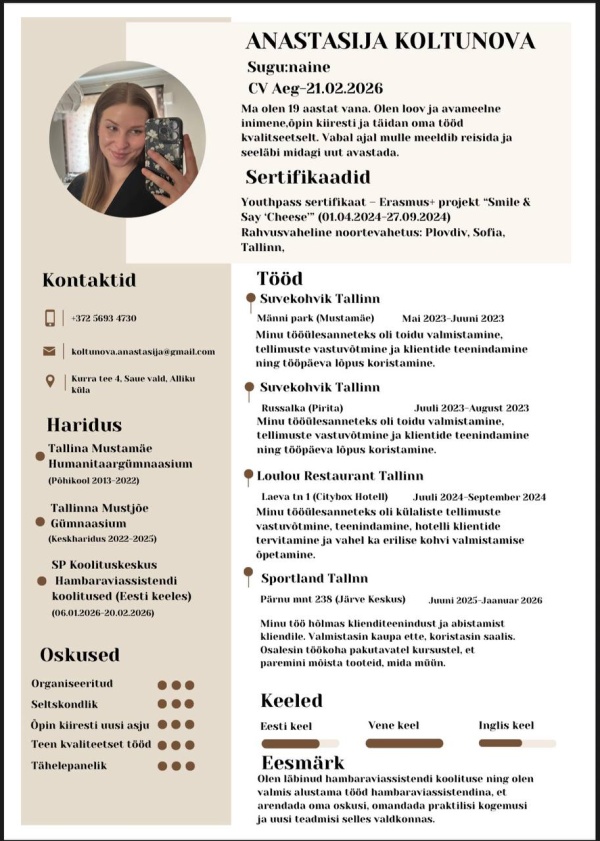 Otsin tööd hambaarsti assistendina Tallinnas