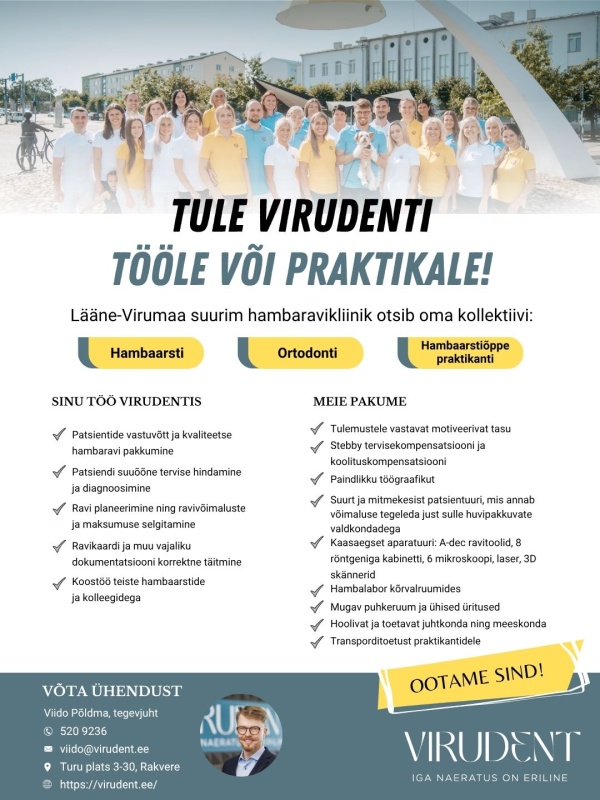 Virudent otsib hambaarsti Virudent otsib hambaarsti