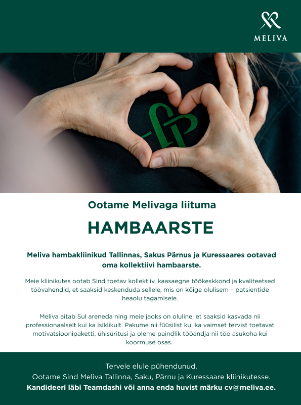 Ootame Meliva kliinikutesse HAMBAARSTE